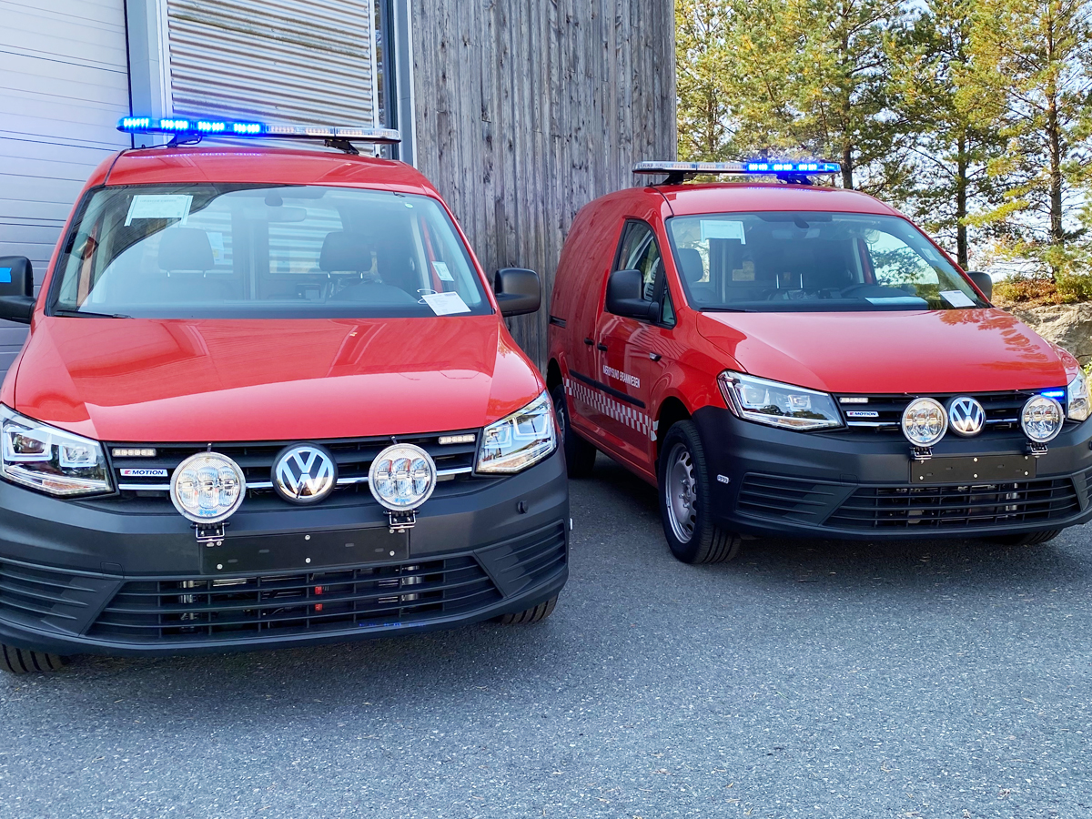 Vi gratulerer Nærøysund Brannvesen med 2 stk nye VW Caddy Utrykningsbiler
