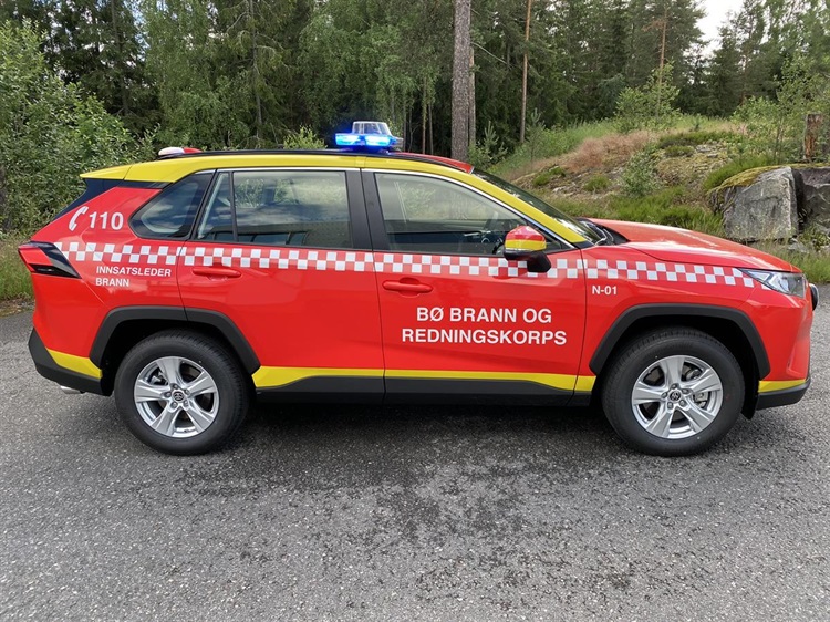 Vi gratulerer Bø Brann og Redningskorps med ny Toyota RAV Hybrid Innsatsleder Bil, levert i samarbeid med Toyota Nordvik Sortland