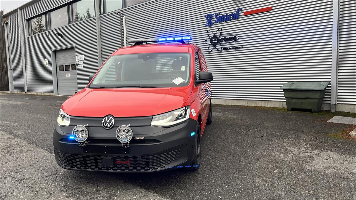 Vi gratulerer Nærøysund Brannvesen med ny Volkswagen Caddy utrykningsbil - Bil 1