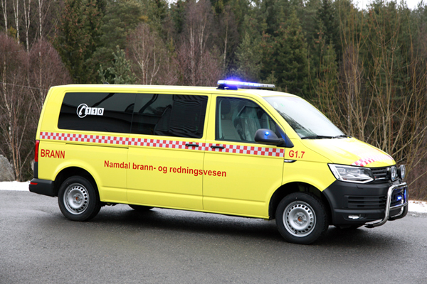 VW Transporter T6 til Namdal brann-og redningsvesen - Grong brannvesen